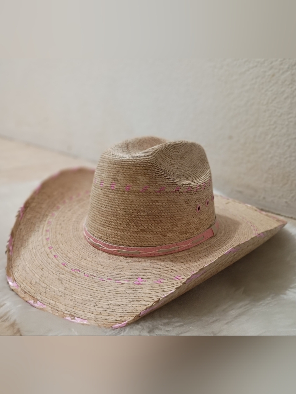 Tan/Pink Cowgirl Hat